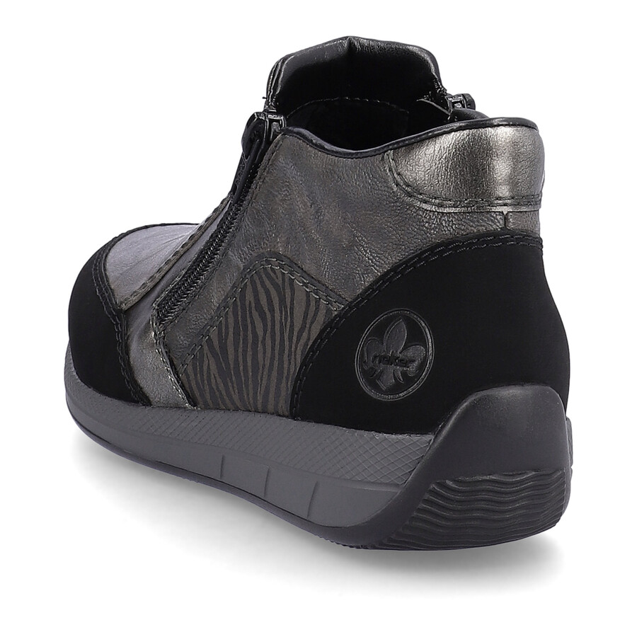 botas grises con cremallera para mujer rieker n1152-42