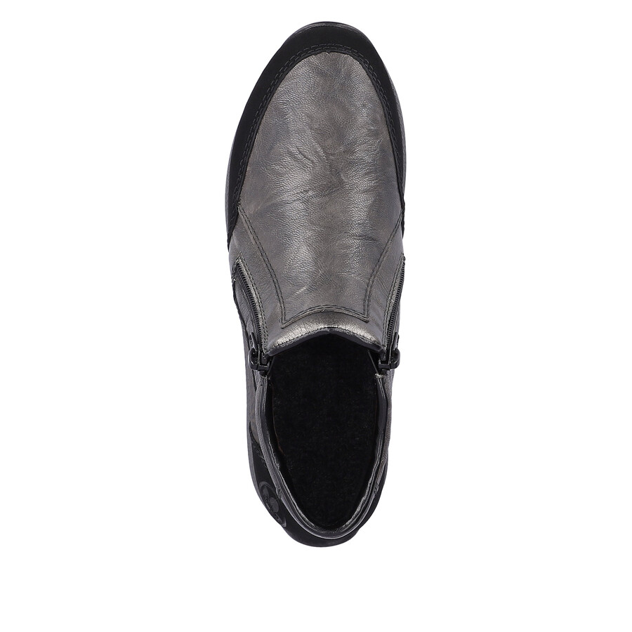 botas grises con cremallera para mujer rieker n1152-42