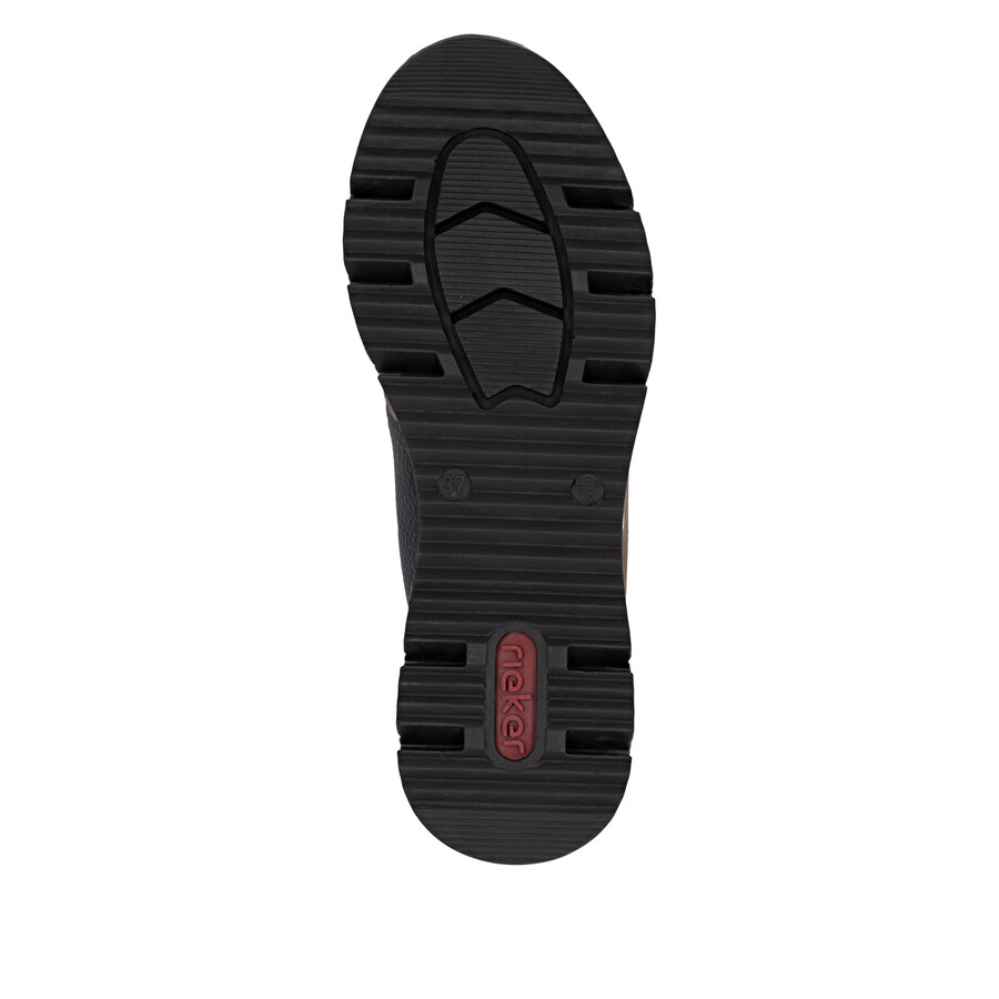 botas marrones con cremallera para mujer rieker n6352-25