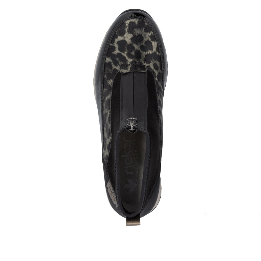 botas negras con cremallera para mujer rieker n9362-00