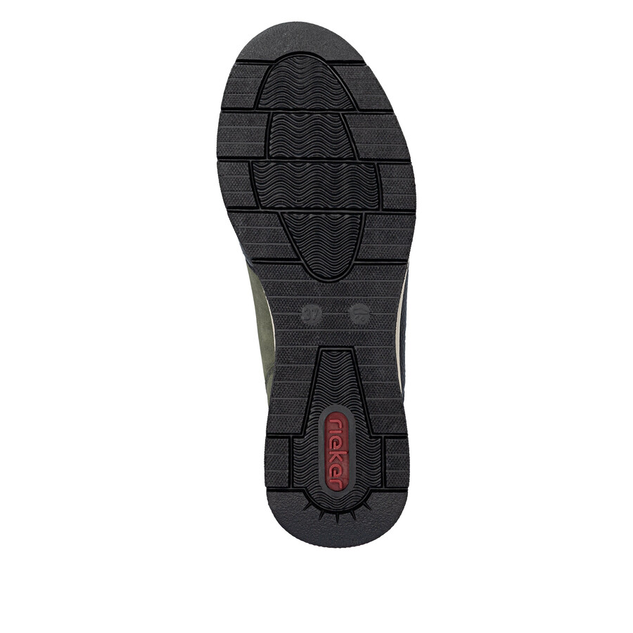 botas verdes con cremallera para mujer rieker n9362-54