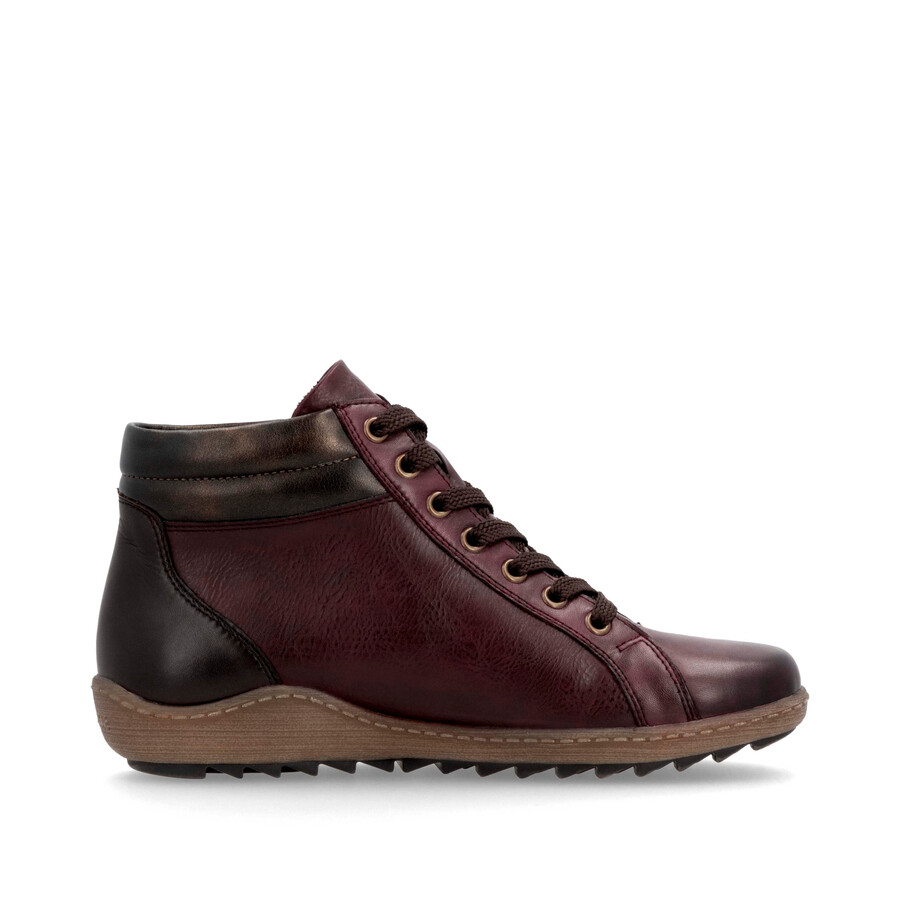 botas rojas con cremallera para mujer remonte r1458-35