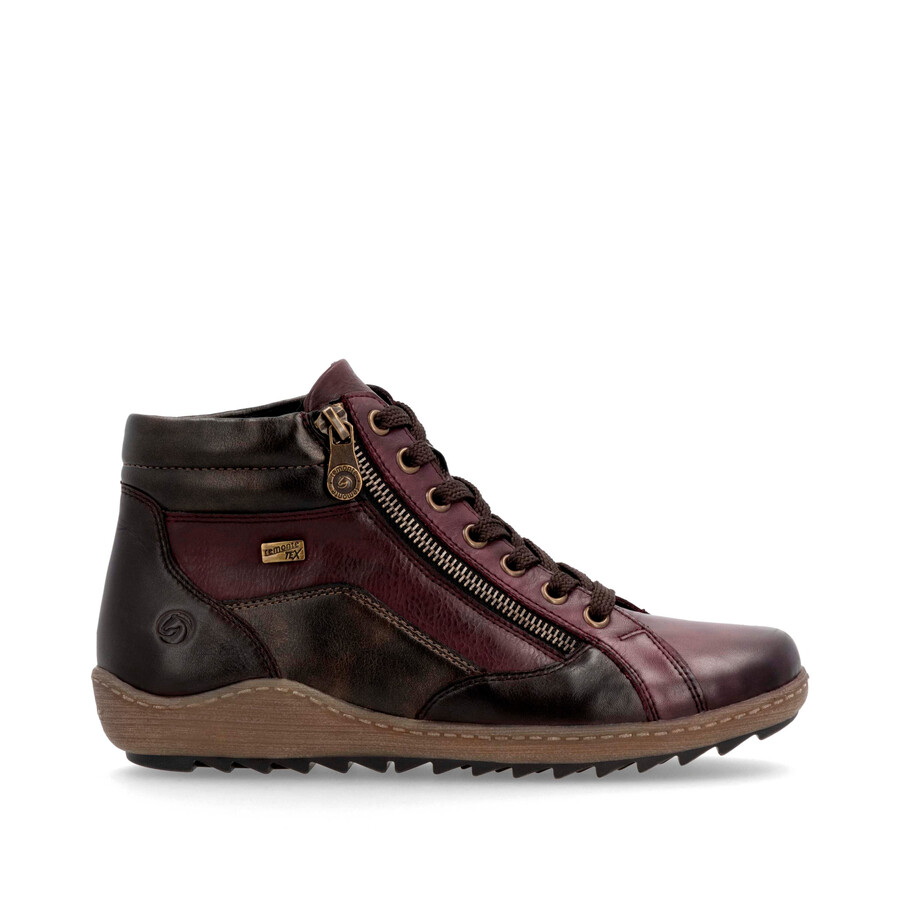 botas rojas con cremallera para mujer remonte r1458-35