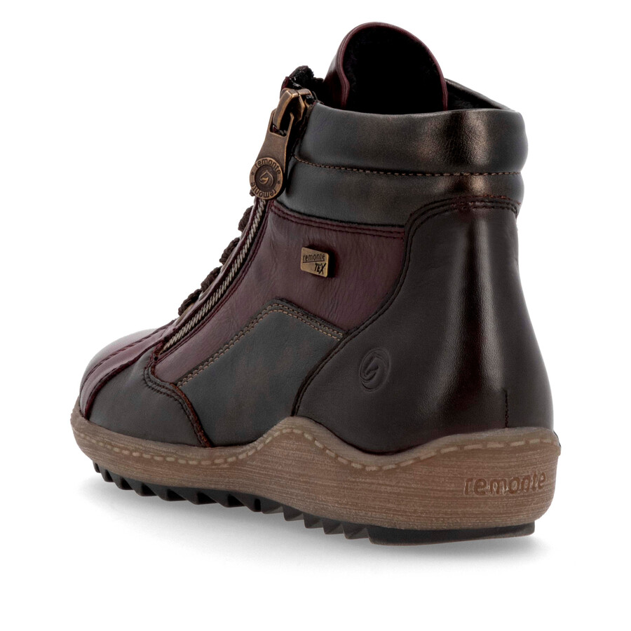 botas rojas con cremallera para mujer remonte r1458-35