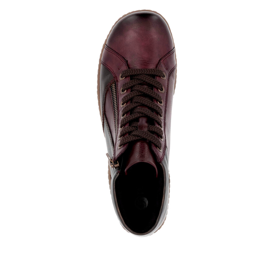botas rojas con cremallera para mujer remonte r1458-35