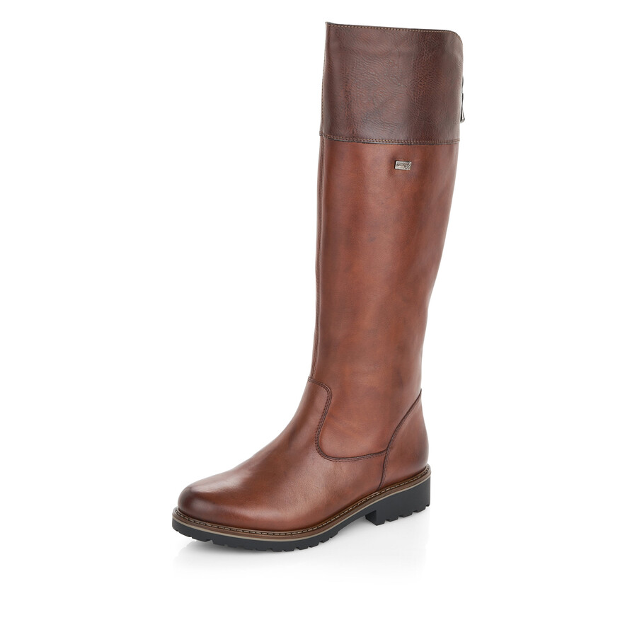 botas marrones con cremallera para mujer remonte r6581-22