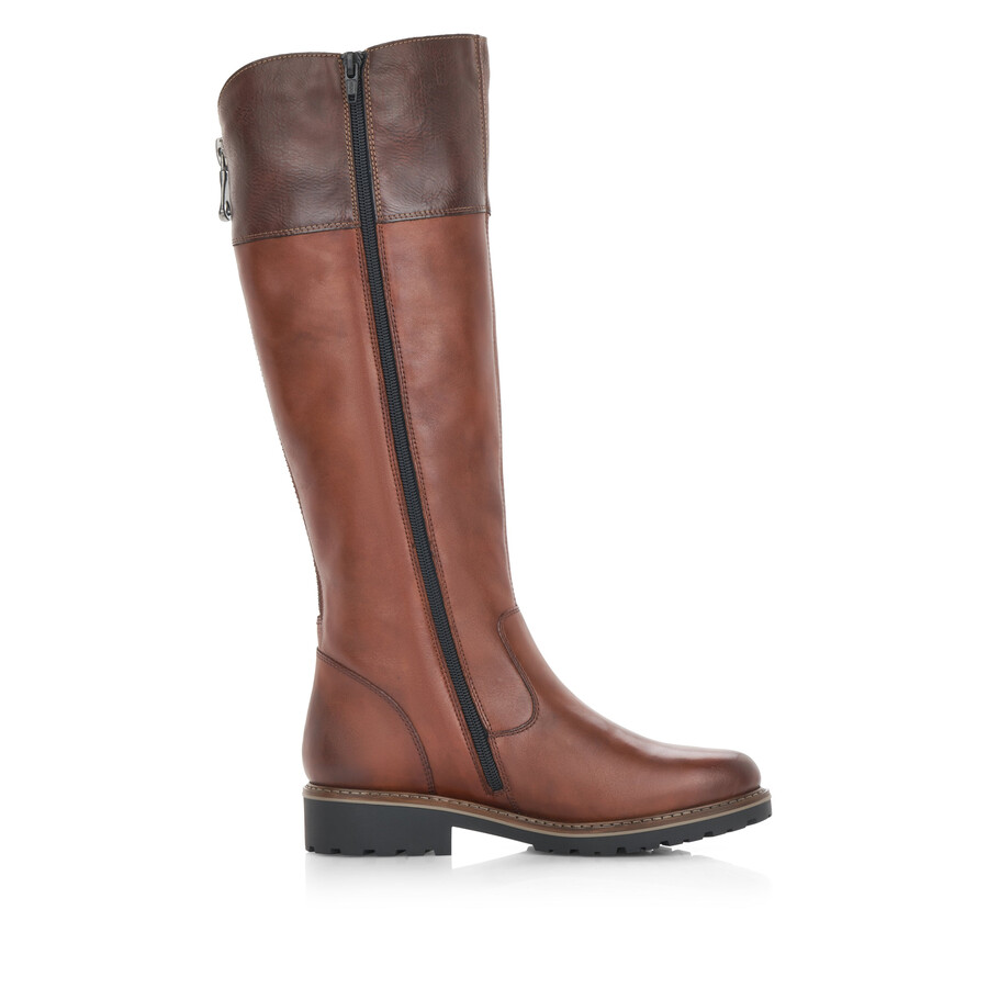 botas marrones con cremallera para mujer remonte r6581-22