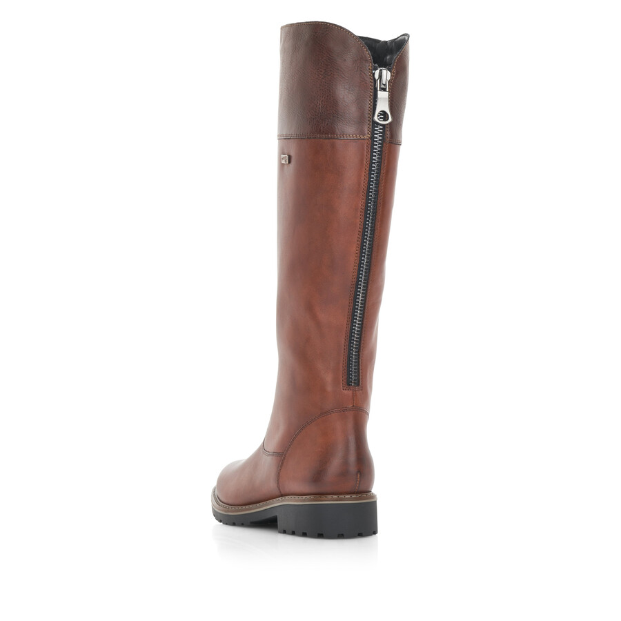 botas marrones con cremallera para mujer remonte r6581-22