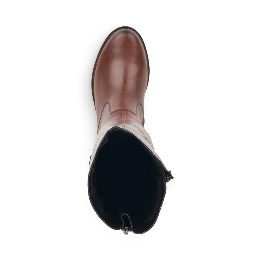 botas marrones con cremallera para mujer remonte r6581-22