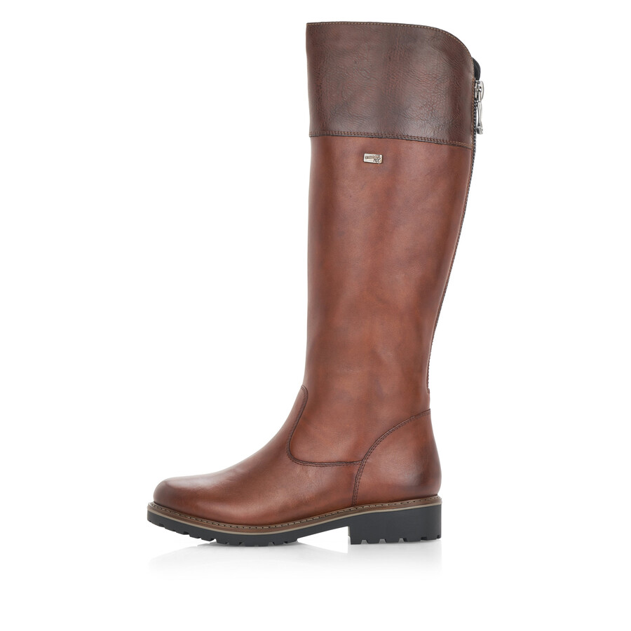botas marrones con cremallera para mujer remonte r6581-22