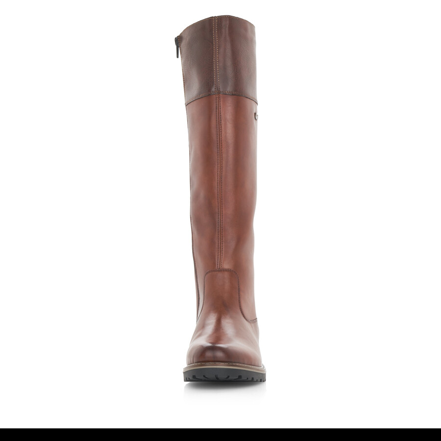 botas marrones con cremallera para mujer remonte r6581-22