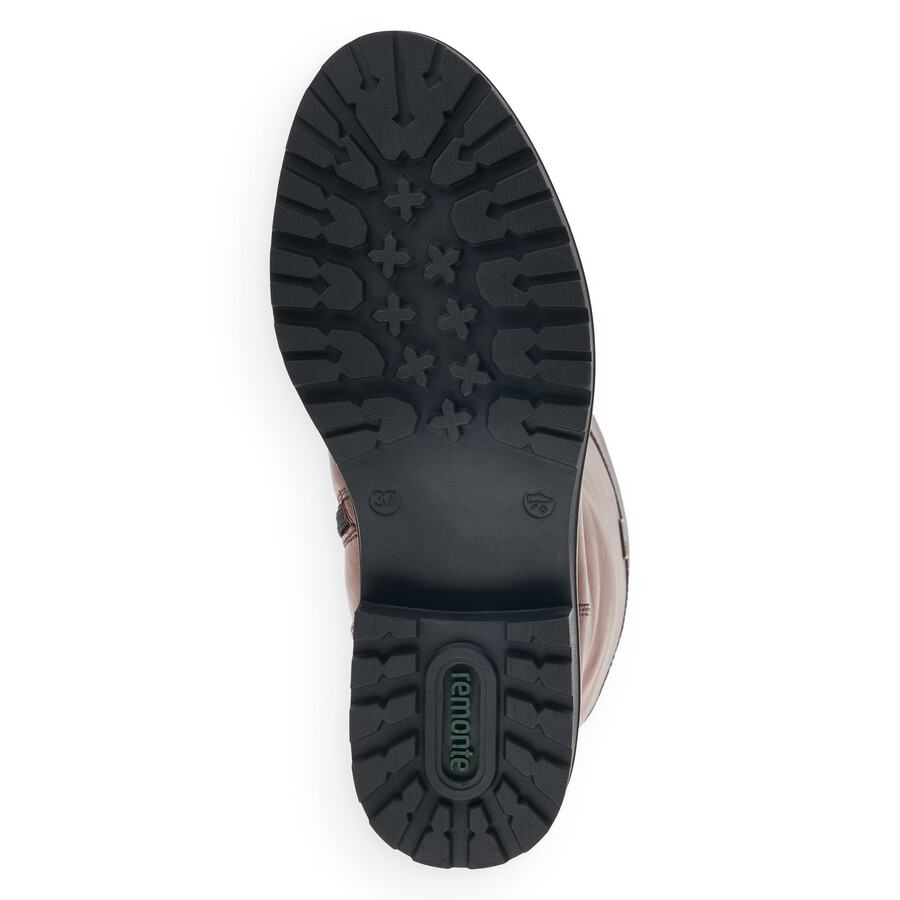 botas marrones con cremallera para mujer remonte r6581-22