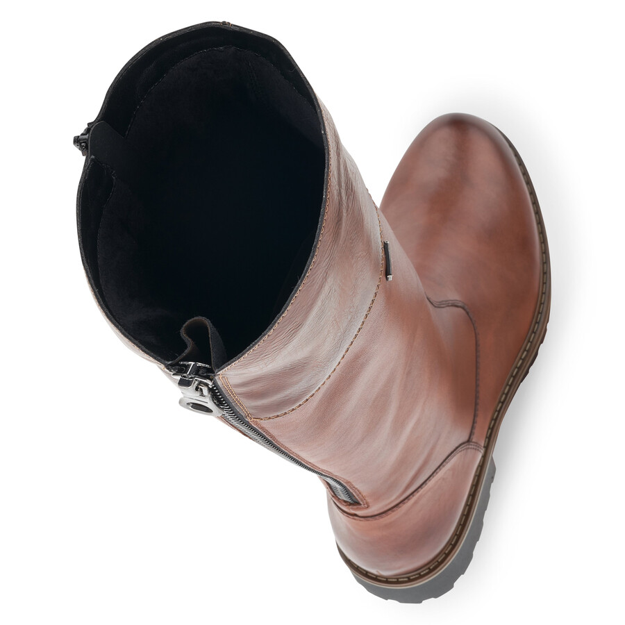 botas marrones con cremallera para mujer remonte r6581-22