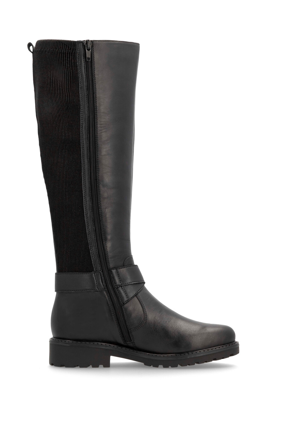 botas negras con cremallera para mujer remonte r6593-00