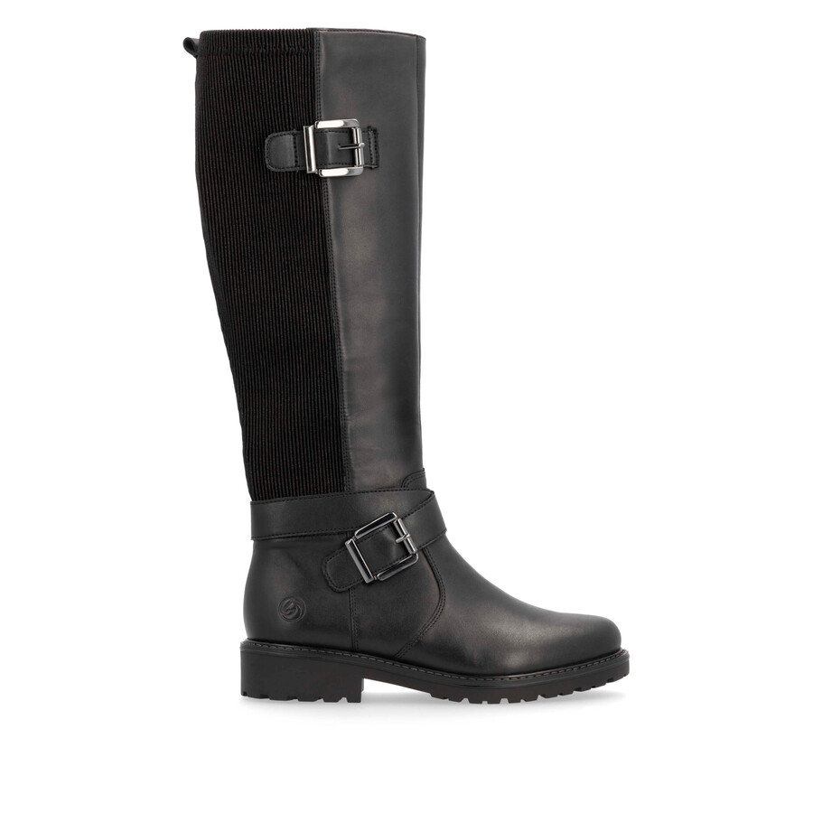 botas negras con cremallera para mujer remonte r6593-00