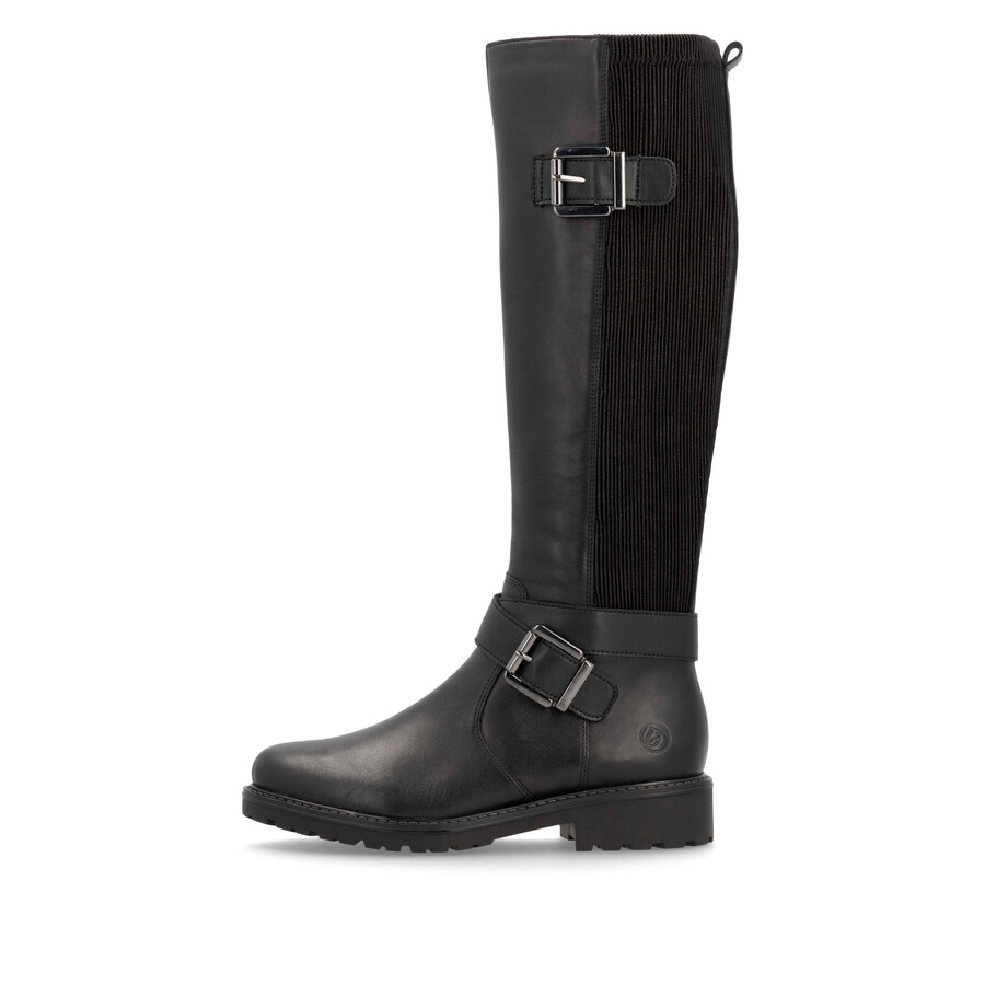 botas negras con cremallera para mujer remonte r6593-00