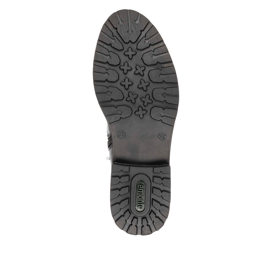 botas negras con cremallera para mujer remonte r6593-00