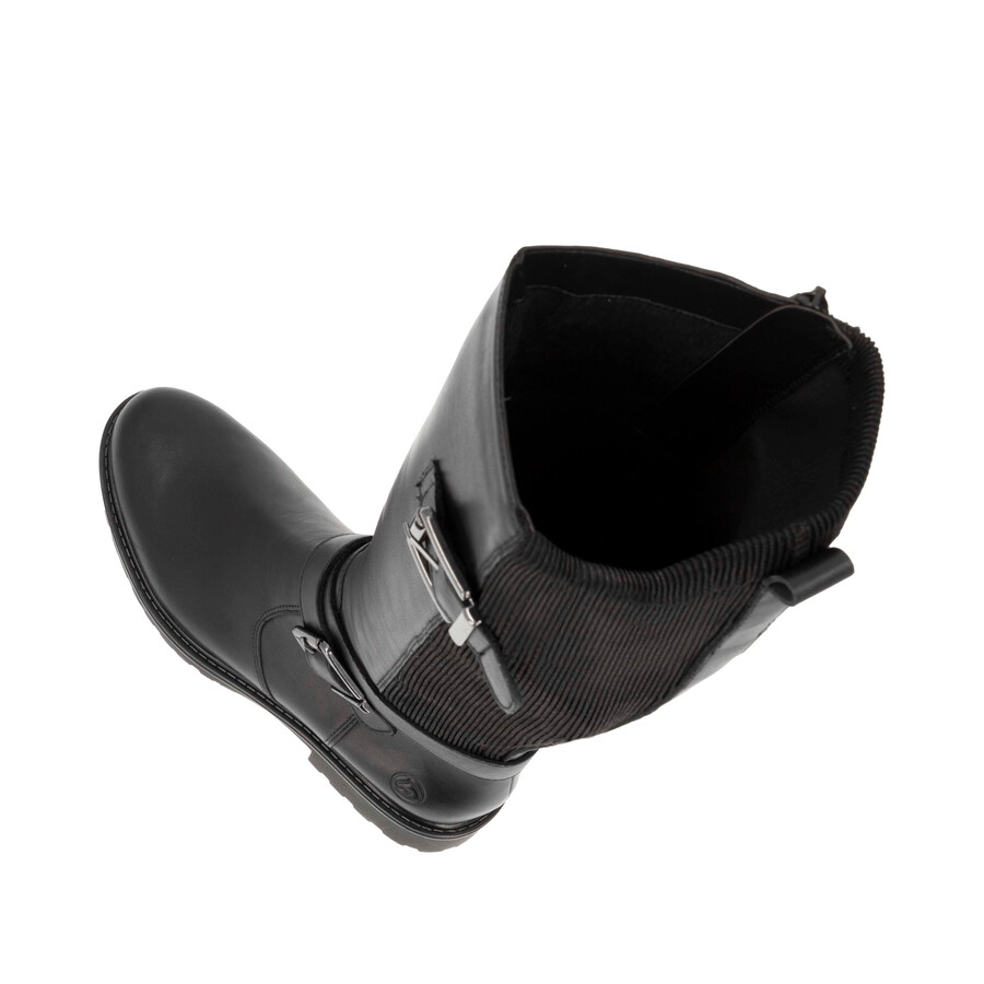 botas negras con cremallera para mujer remonte r6593-00