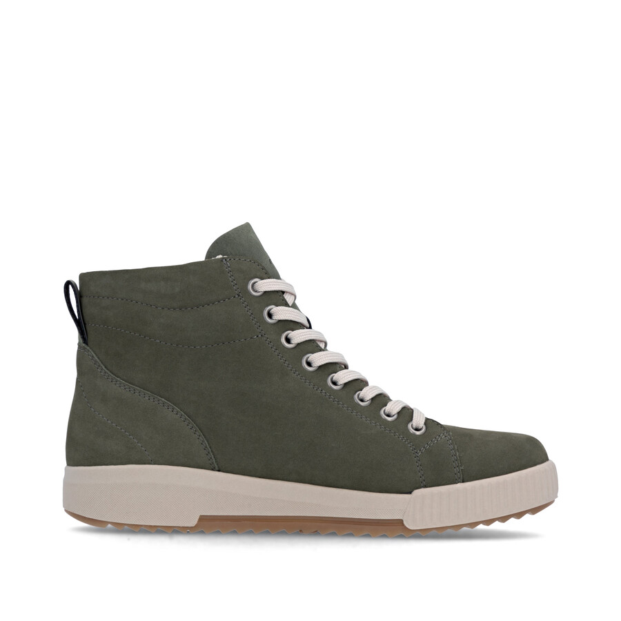 botas verdes con cremallera para mujer rieker sport w0164-54