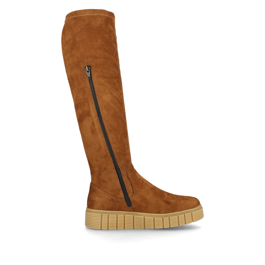 botas marrones con cremallera para mujer rieker sport w1080-24