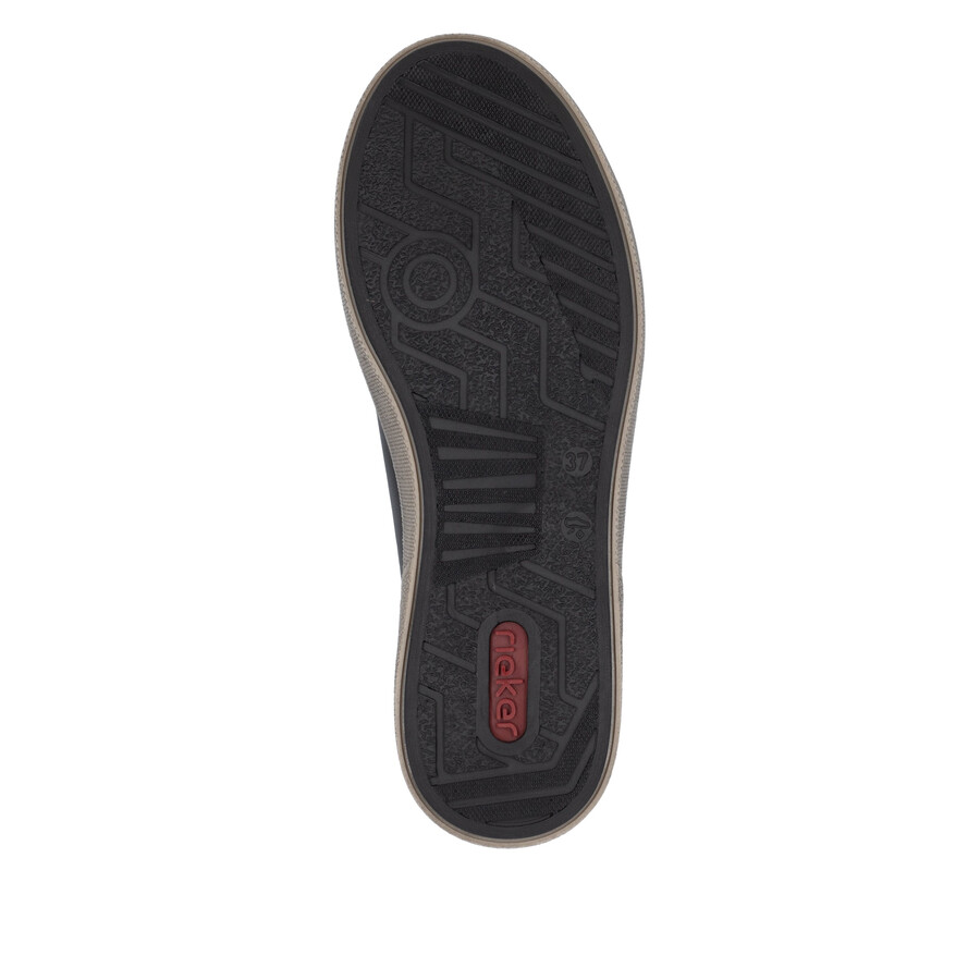 botas negras con cremallera para mujer rieker x0709-01