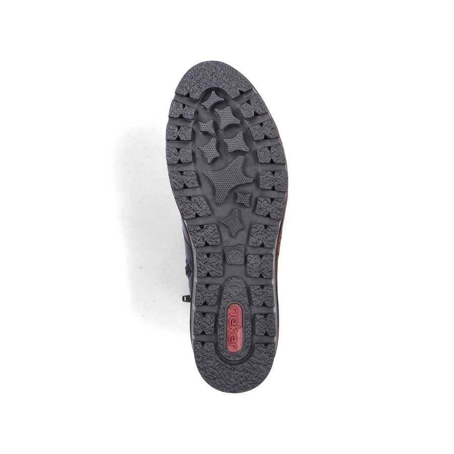 botas azules con cremallera para mujer rieker x9164-14