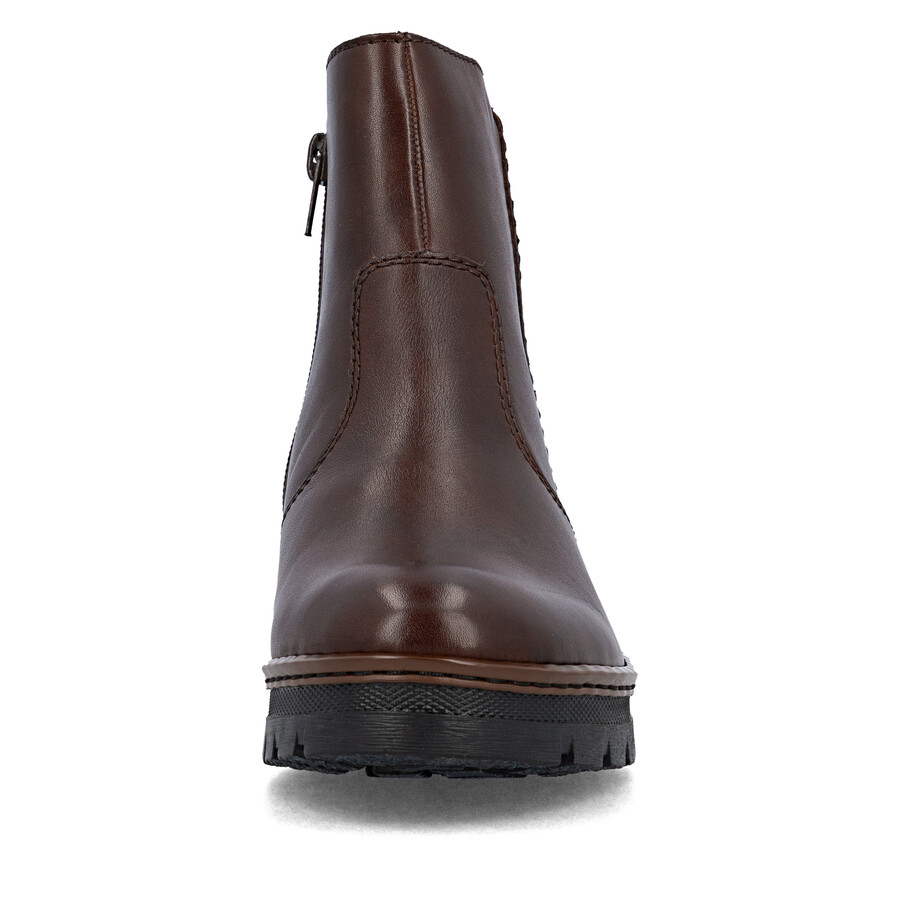 botas marrones con cremallera para mujer rieker x9165-27