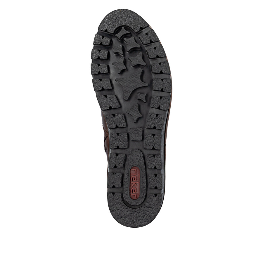 botas marrones con cremallera para mujer rieker x9165-27
