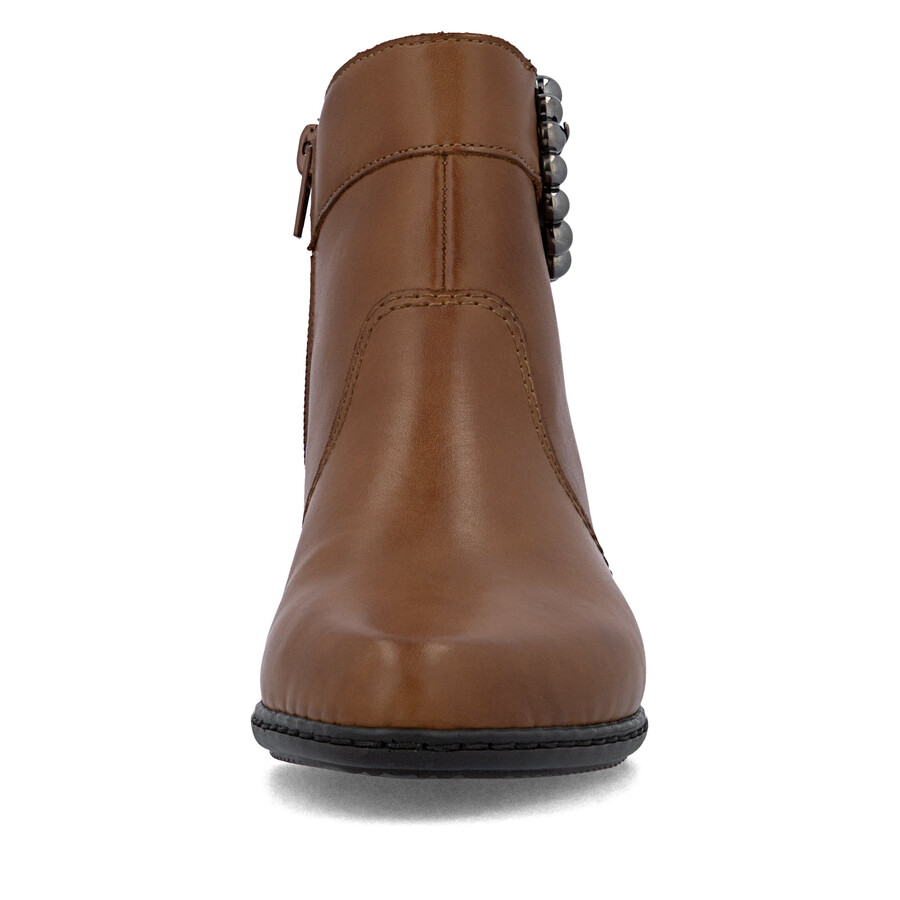 botas marrones con cremallera para mujer rieker y0797-24