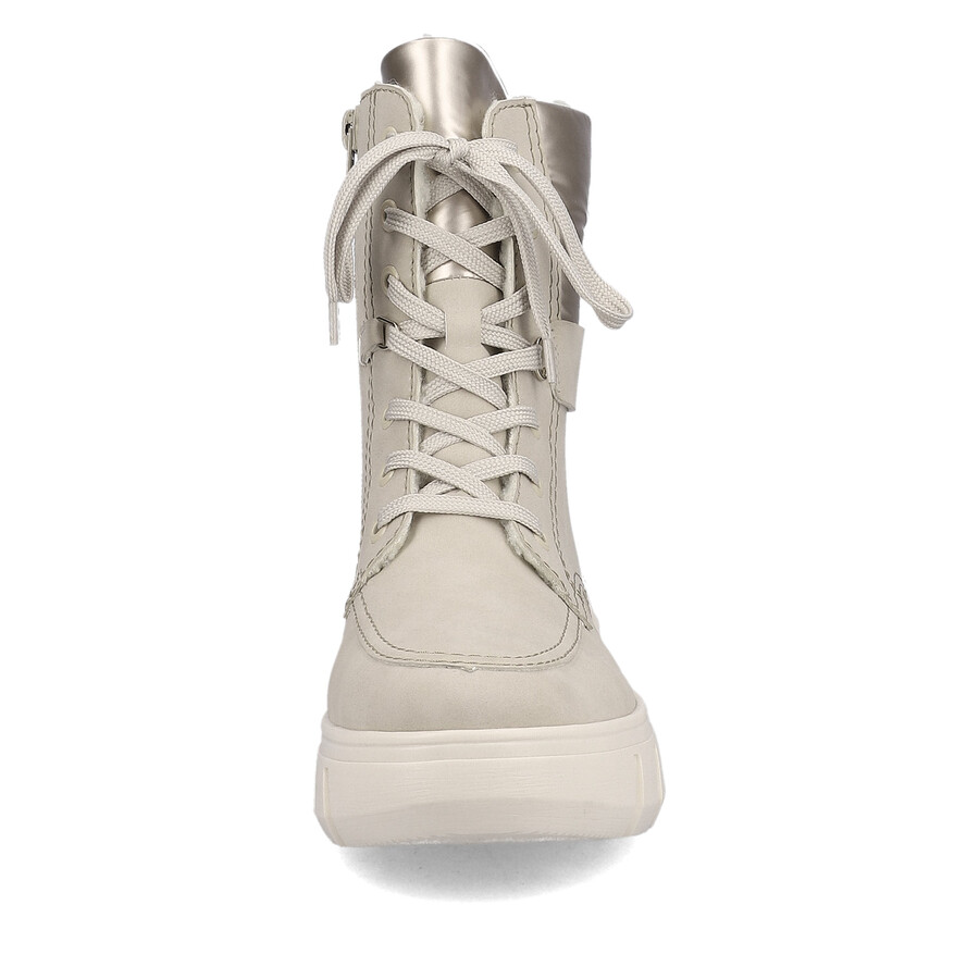 botas beige con cremallera para mujer rieker y3503-62