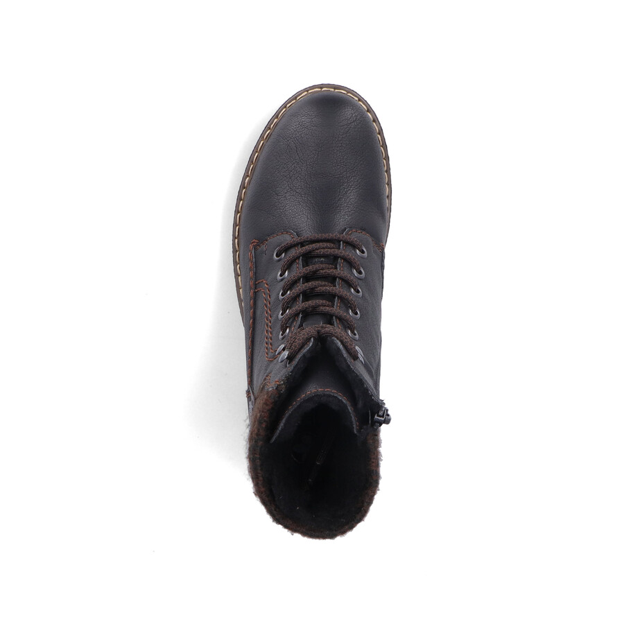 botas negras con cremallera para mujer rieker y8130-00
