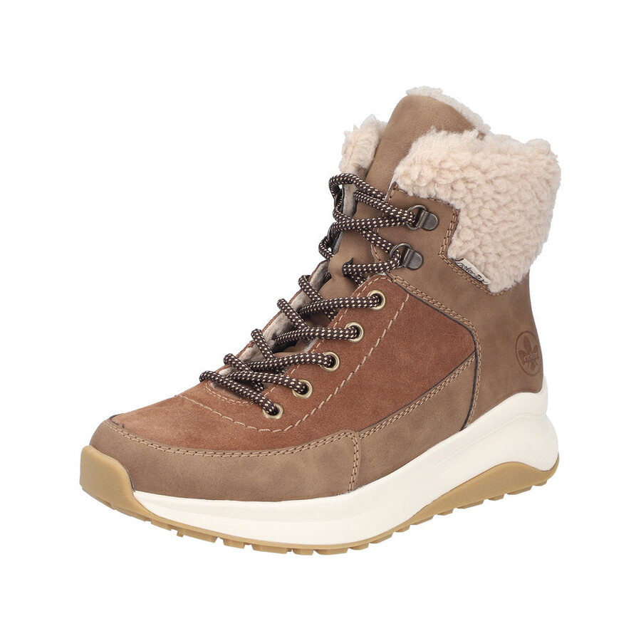 botas marrones con cremallera para mujer rieker z0920-24
