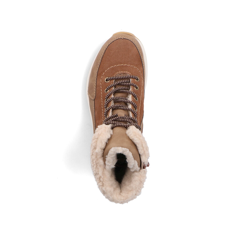 botas marrones con cremallera para mujer rieker z0920-24