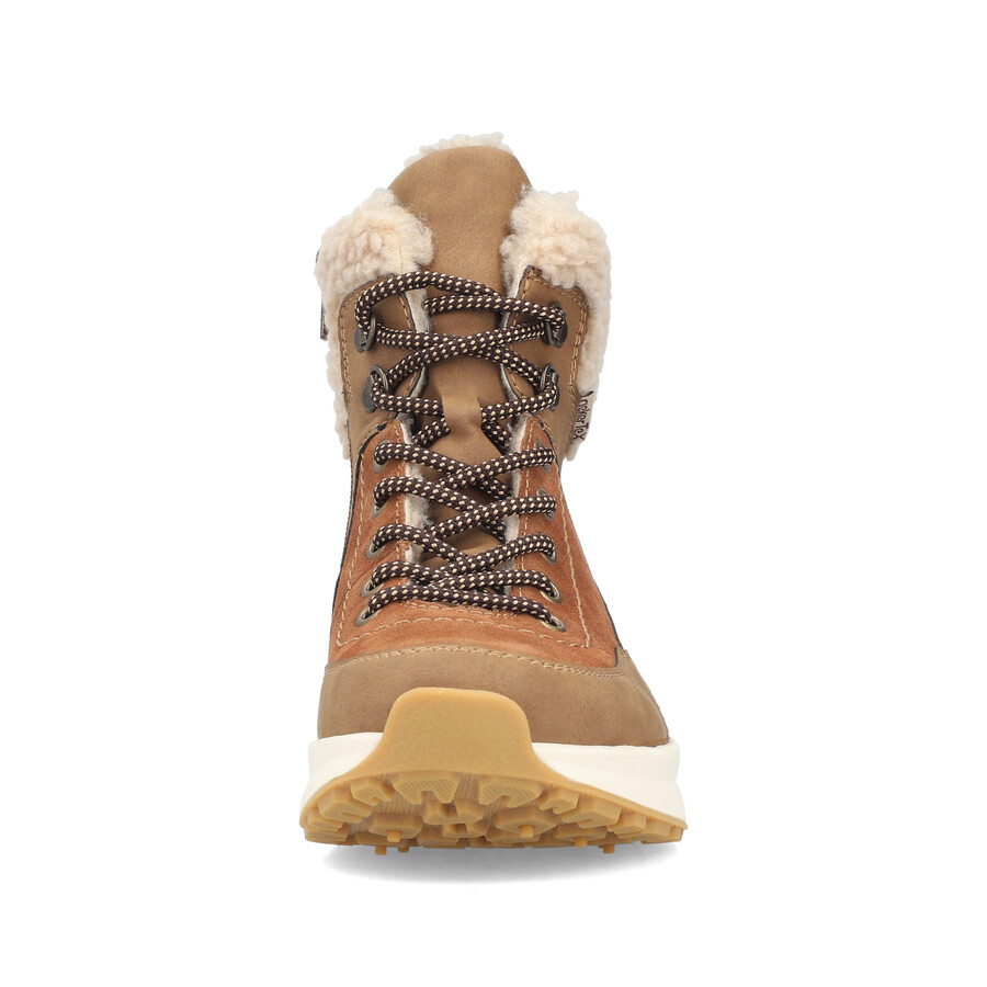 botas marrones con cremallera para mujer rieker z0920-24