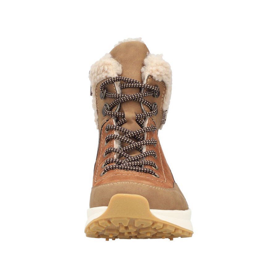 botas marrones con cremallera para mujer rieker z0920-24