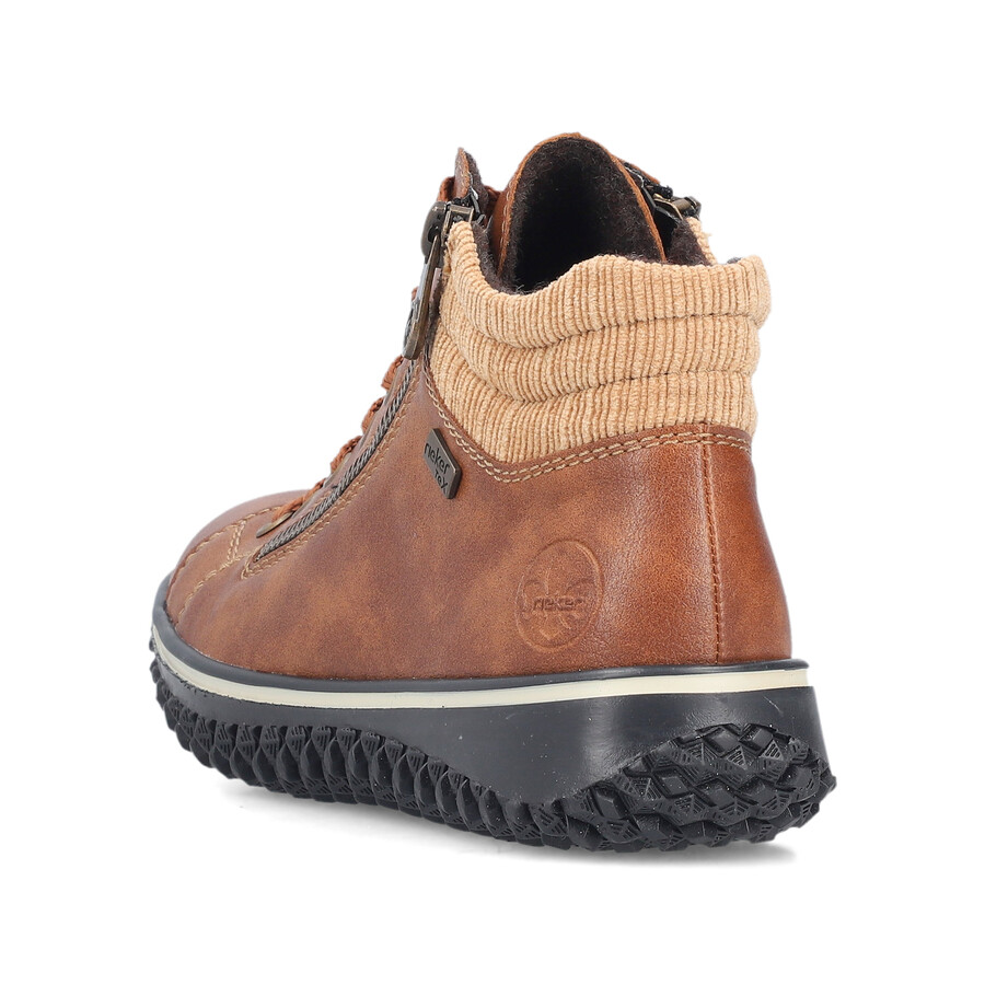 botas marrones con cremallera para mujer rieker z4263-24