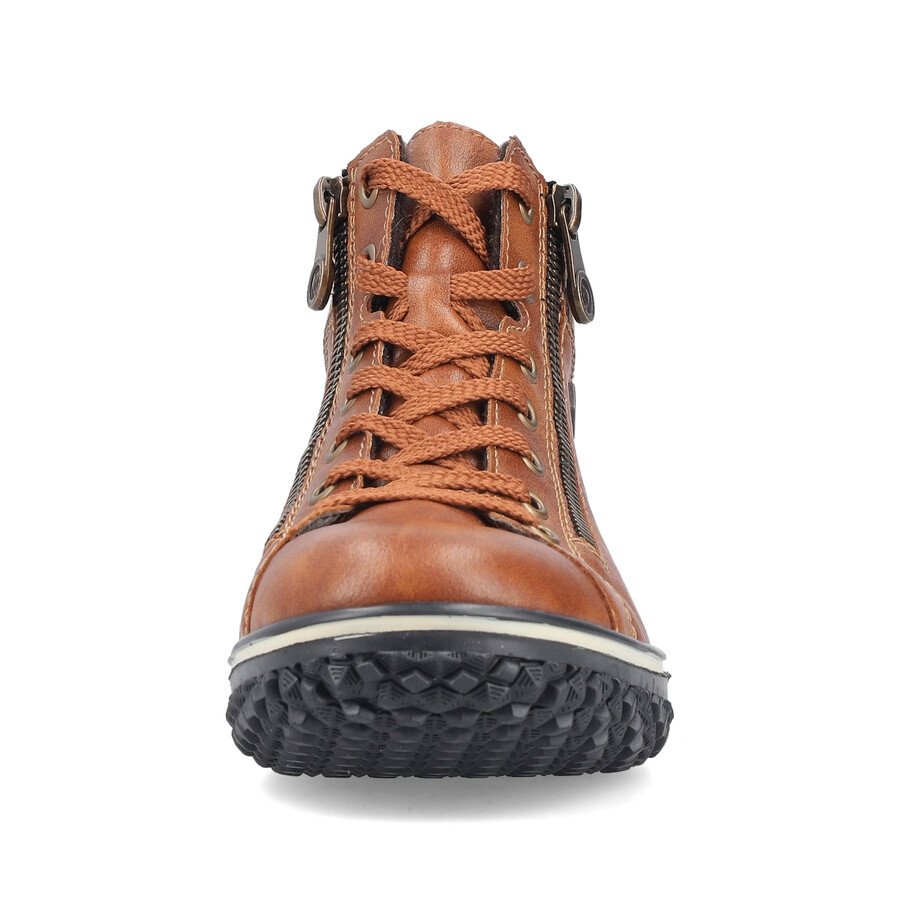 botas marrones con cremallera para mujer rieker z4263-24