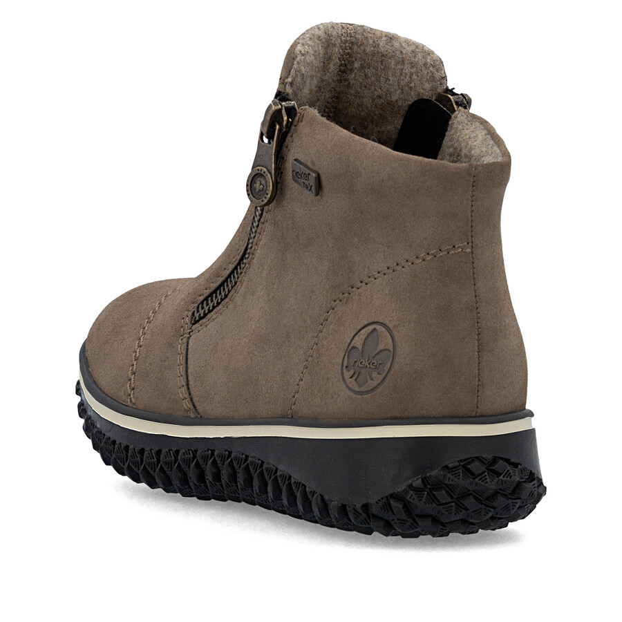 botas marrones con cremallera para mujer rieker z4265-24