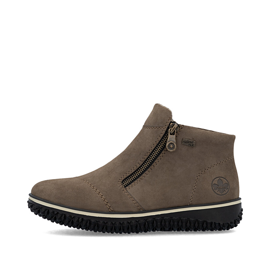 botas marrones con cremallera para mujer rieker z4265-24