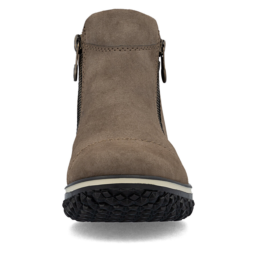 botas marrones con cremallera para mujer rieker z4265-24