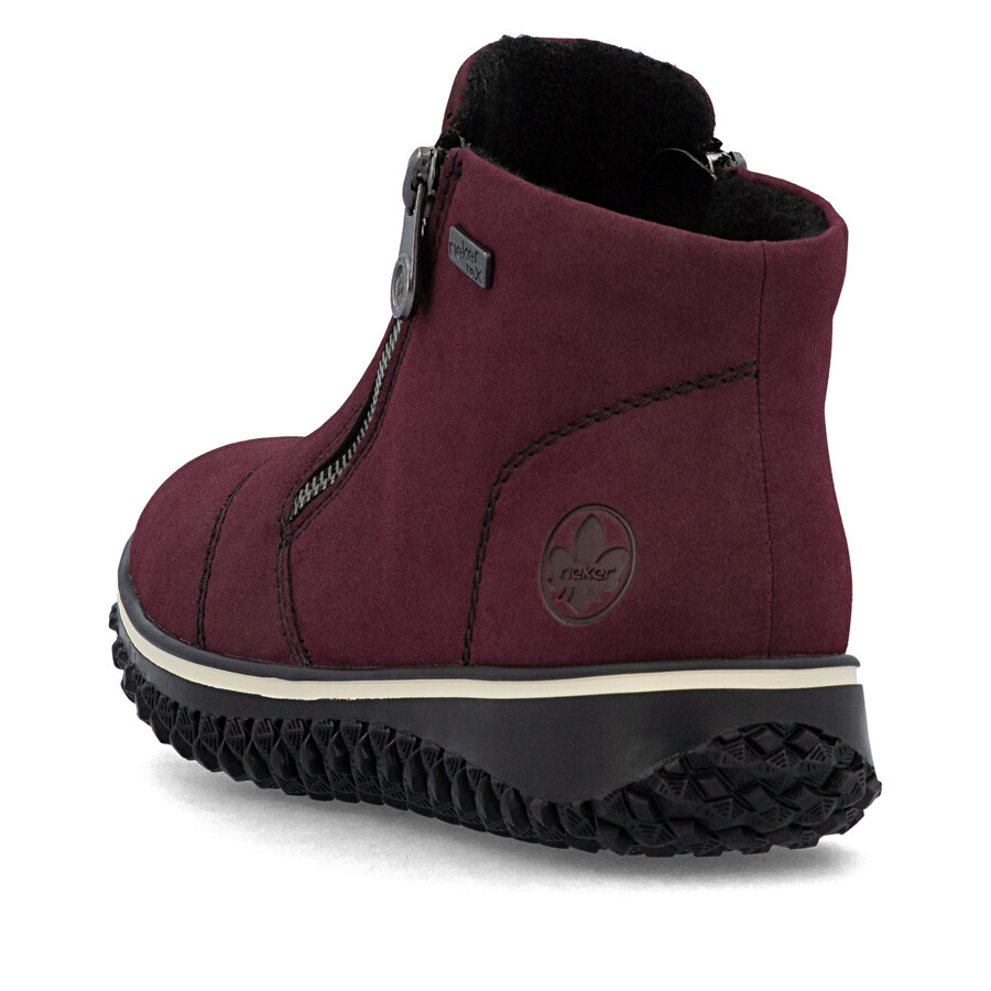 botas rojas con cremallera para mujer rieker z4265-35