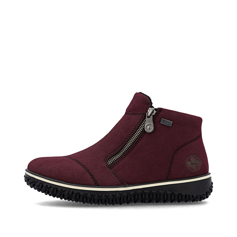 botas rojas con cremallera para mujer rieker z4265-35