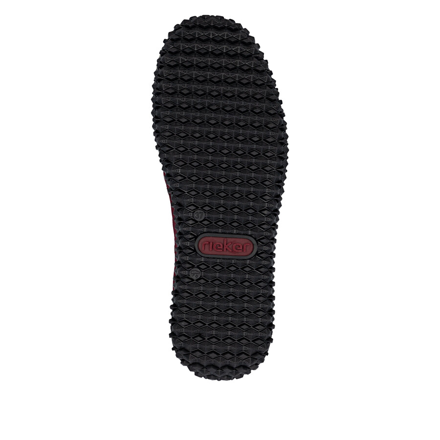 botas rojas con cremallera para mujer rieker z4265-35