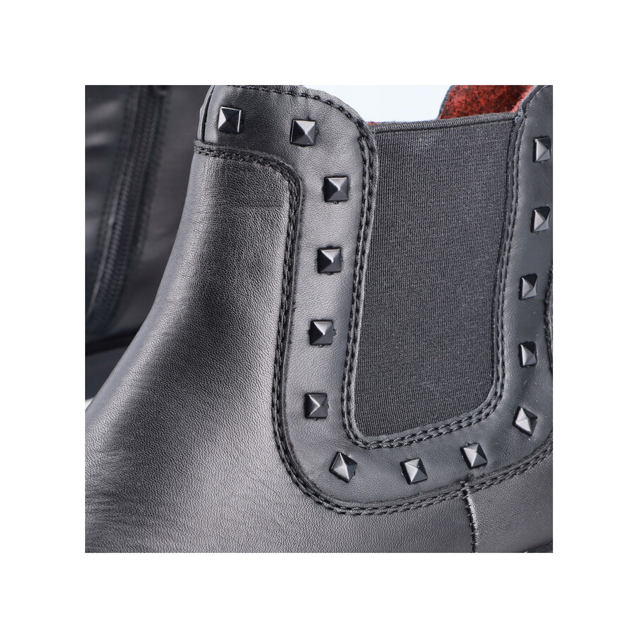 botas negras con cremallera para mujer rieker z9154-00