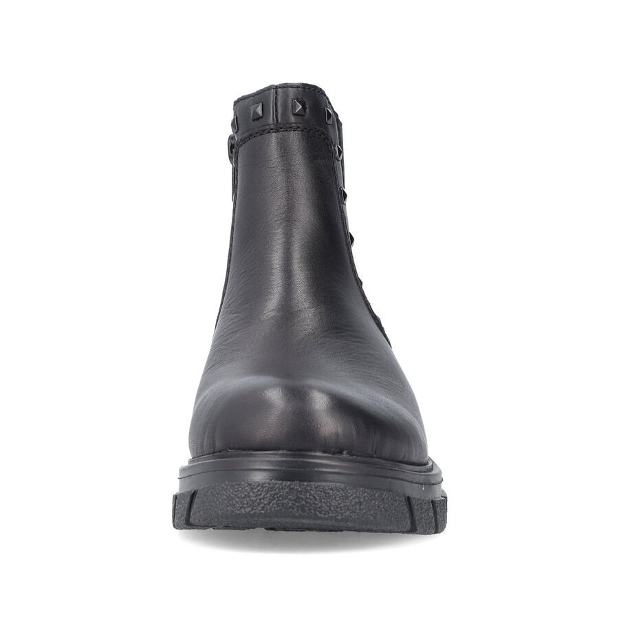 botas negras con cremallera para mujer rieker z9154-00