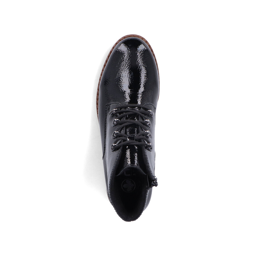 botas negras con cremallera para mujer rieker 44902-00
