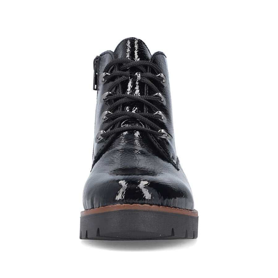 botas negras con cremallera para mujer rieker 44902-00