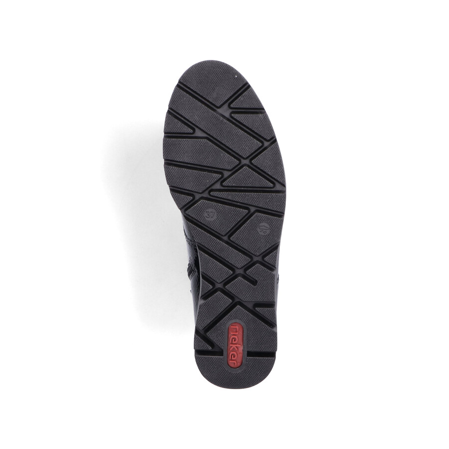 botas negras con cremallera para mujer rieker 44902-00