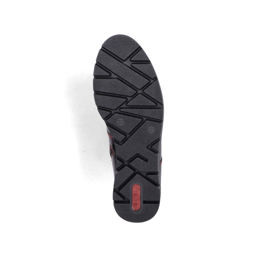 botas rojas con cremallera para mujer rieker 44902-35
