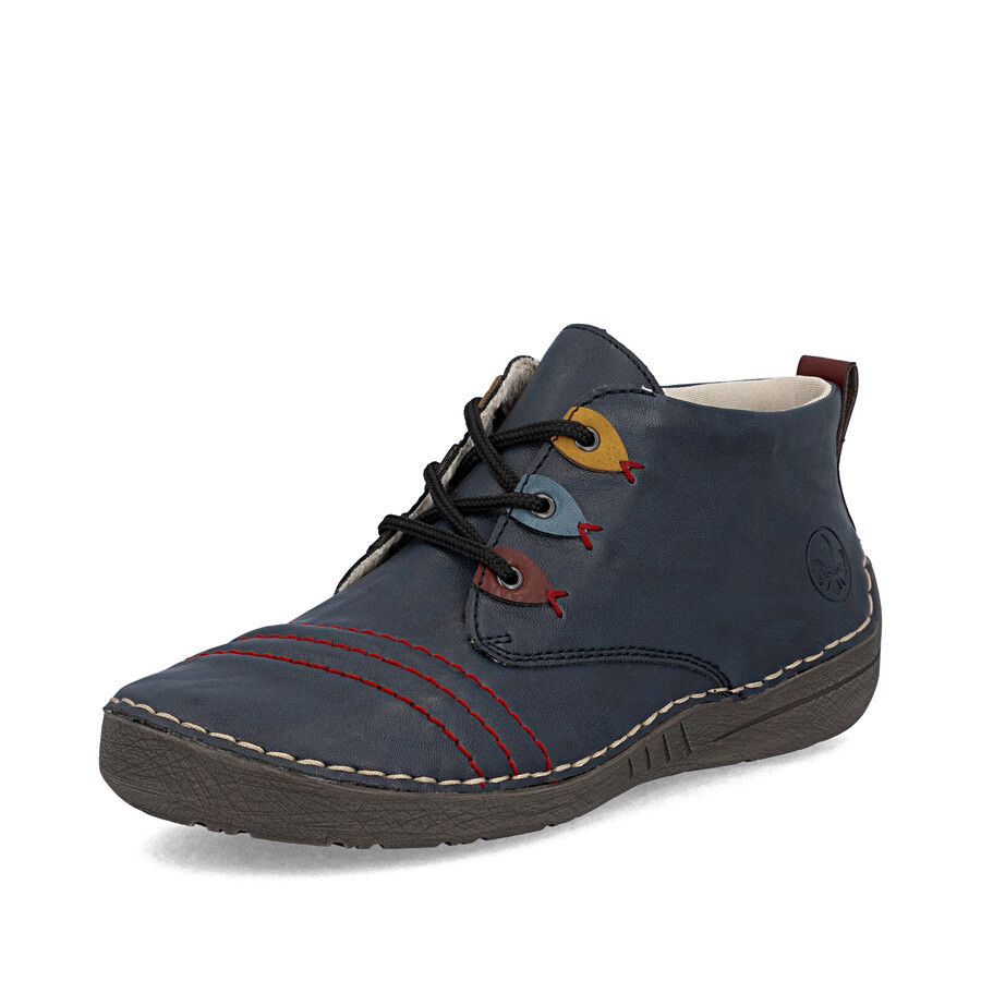 botas elásticas azules para mujer rieker 52509-14